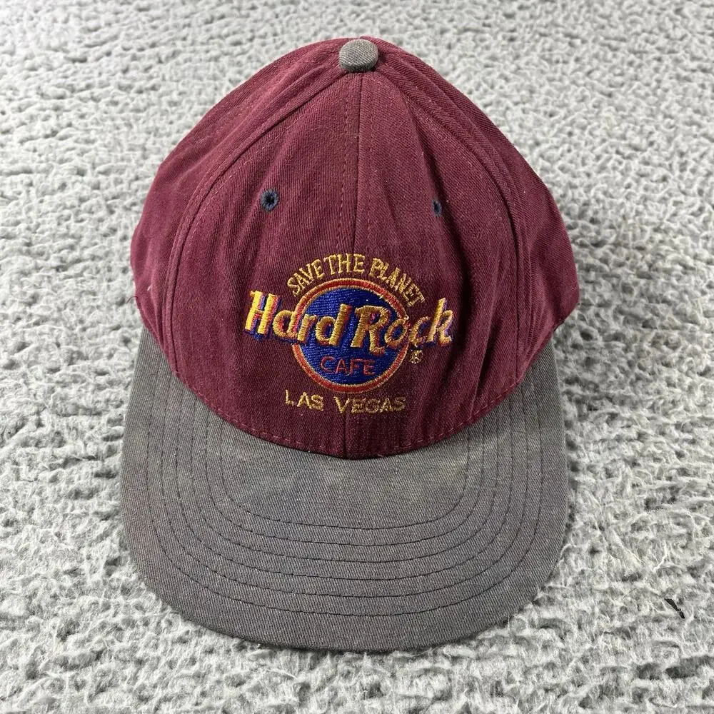 VINTAGE HARD ROCK CAFE LAS VEGAS HAT CAP SNAPBACK USA MADE ADJUSTABLE ONE SIZE